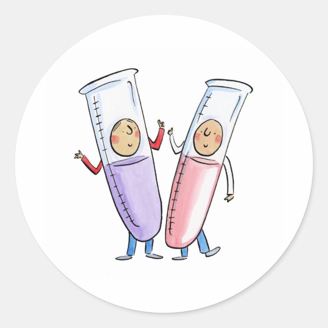 Sticker Rond Tubes de test (Devant)