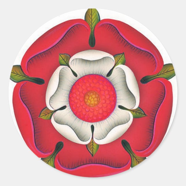 Sticker Rond Tudor Rose (Devant)