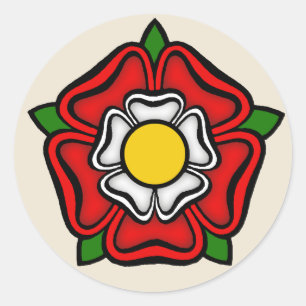 Sticker Rond Tudor Rose d'Angleterre, Emblème du Pourcentage