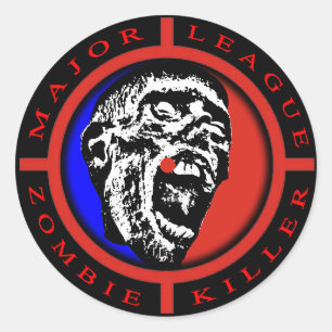 Sticker Rond Tueur de zombi de ligue