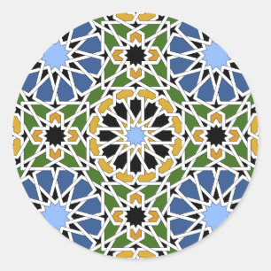 Sticker Rond Tuile mauresque