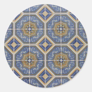 Sticker Rond Tuile portugaise