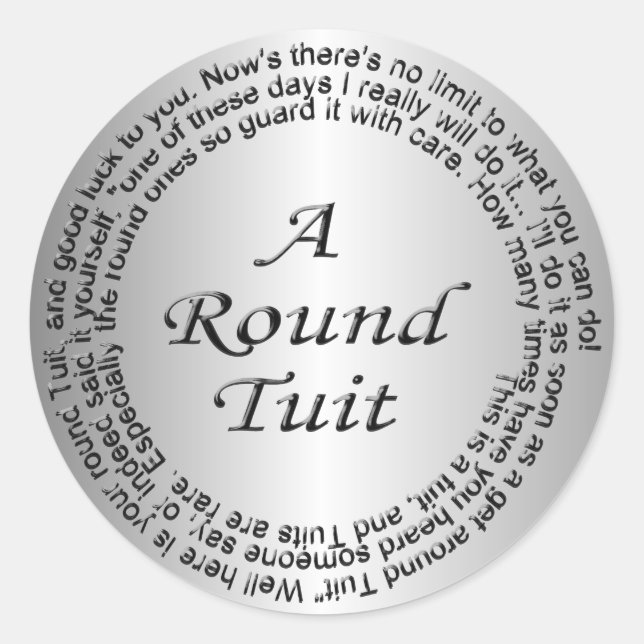 Sticker Rond Tuit ronde en argent (Devant)