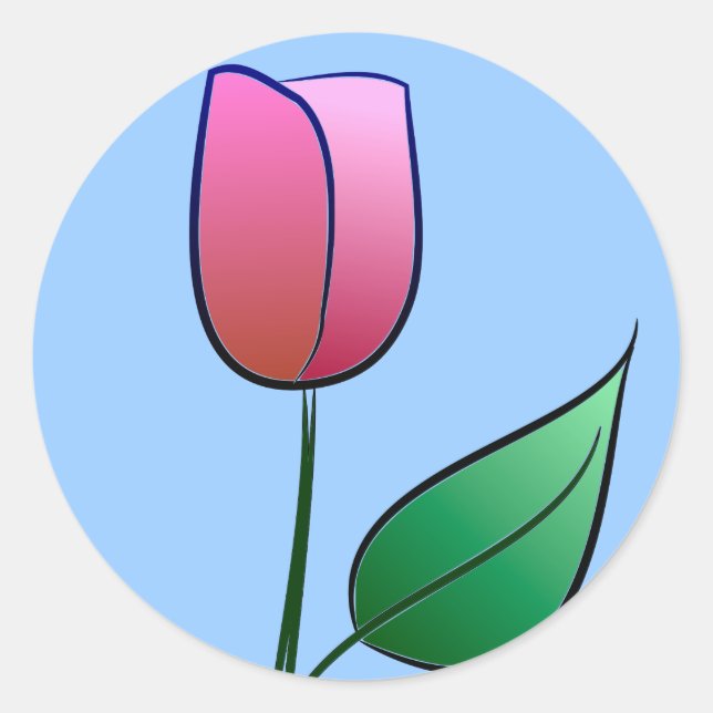 STICKER ROND TULIP (Devant)