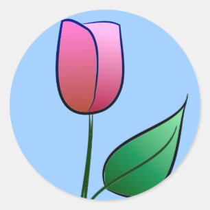 STICKER ROND TULIP