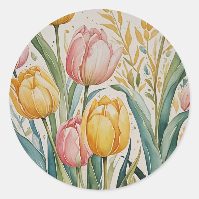 Sticker Rond Tulip Reverie (Devant)