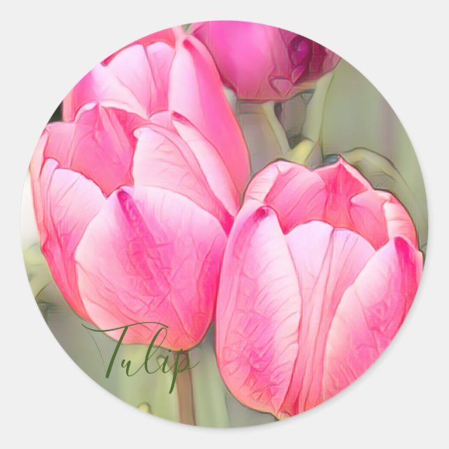 Sticker Rond Tulip [Round Seal] (Devant)