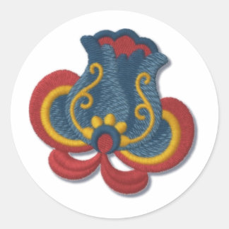 Sticker Rond Tulipe roupie norvégienne