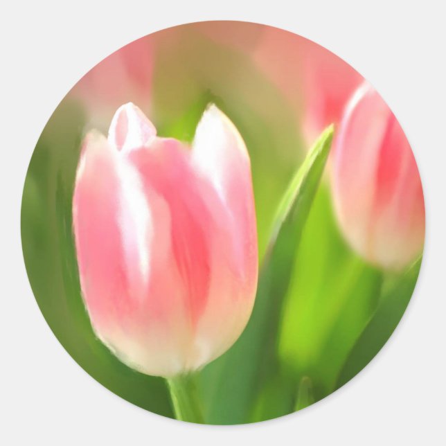 Sticker Rond Tulipes (Devant)