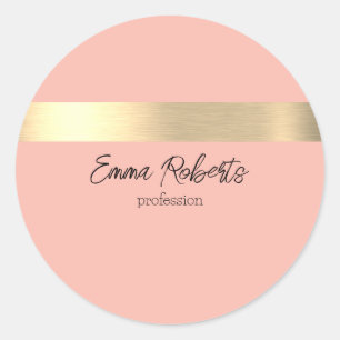 Sticker Rond Tulipes fraîches Pink Gold Faux Rustiques