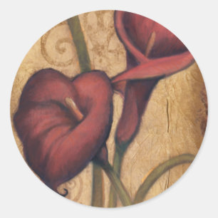 Sticker Rond Tulipes rouges II