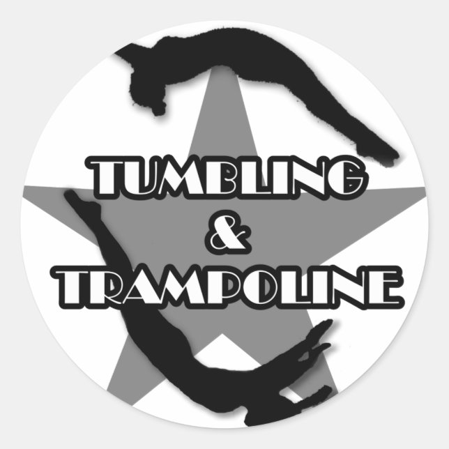 Sticker Rond Tumbling et Trampoline (Devant)