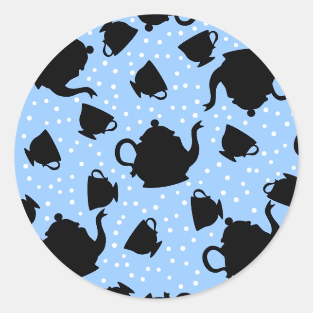 Sticker Rond Tumbling Tea Party (Devant)