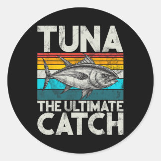 Sticker Rond Tuna La Pêche Au Thon À Capture Ultime