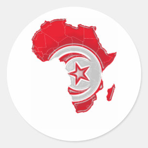 Sticker Rond Tunisie