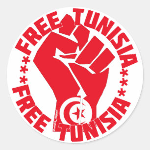 Sticker Rond Tunisie libre