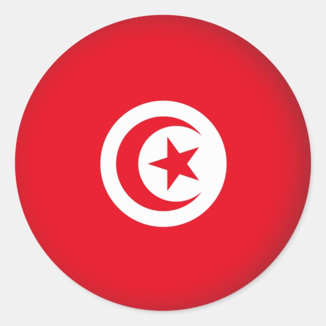 Sticker Rond Tunisie ronde (Devant)