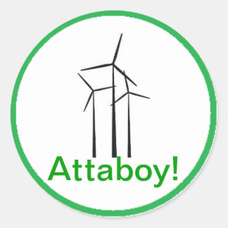 Sticker Rond Turbine éolienne Atta Boy
