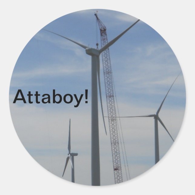 Sticker Rond Turbine éolienne Atta Boy (Devant)