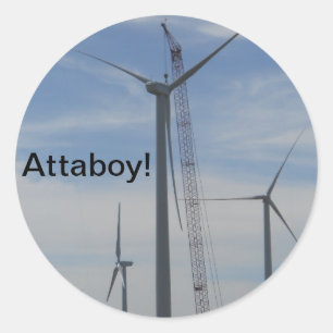 Sticker Rond Turbine éolienne Atta Boy