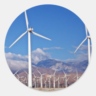Sticker Rond Turbines de vent