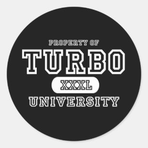 Sticker Rond Turbo University Dark
