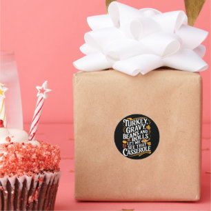 Sticker Rond Turc Gravé Fèves Et Rouleaux Laissez-Moi Voir Cass