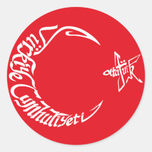 Sticker Rond Türkiye Cumhuriyeti - Atatürk