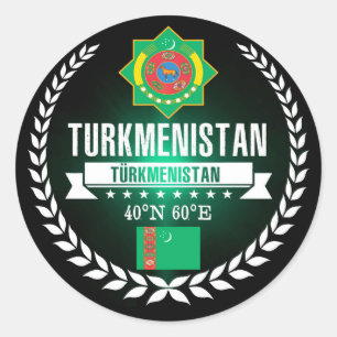Sticker Rond Turkménistan