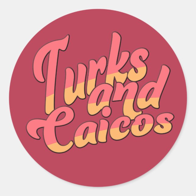 Sticker Rond Turks and Caicos (Devant)