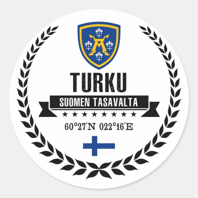 Sticker Rond Turku (Devant)