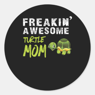 Sticker Rond Turlte Lover Freakin'A Westhouse Turlte Mom
