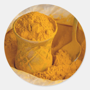 Sticker Rond Turmeric powder
