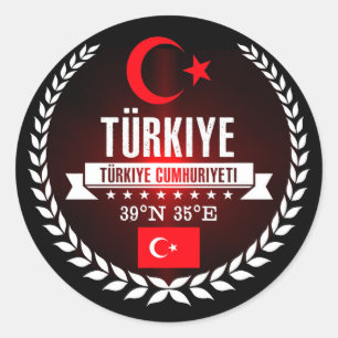 Sticker Rond Turquie