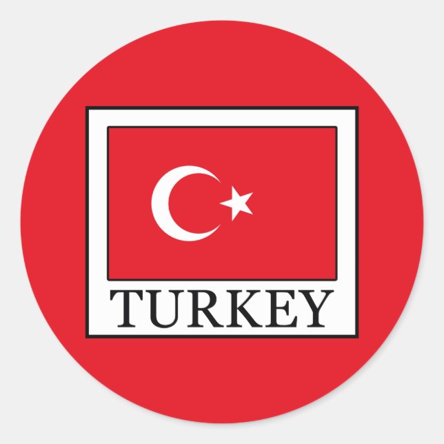 Sticker Rond Turquie (Devant)