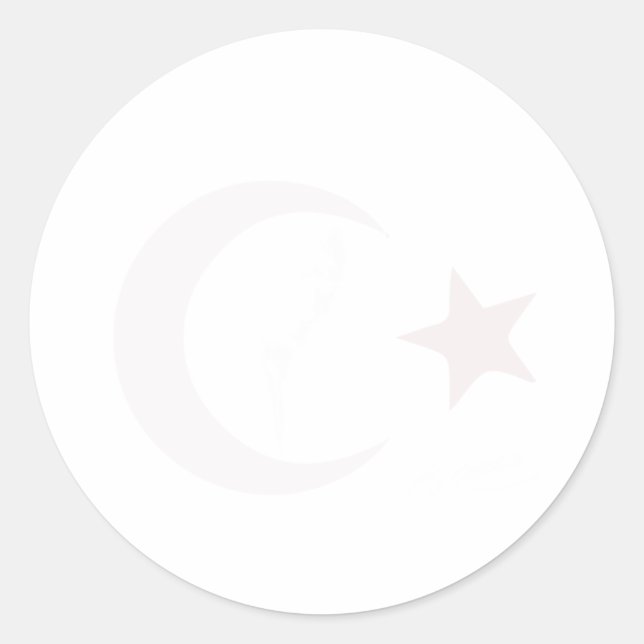 Sticker Rond Turquie Atatürk Istiklal Marsi Idée cadeau Istanbu (Devant)