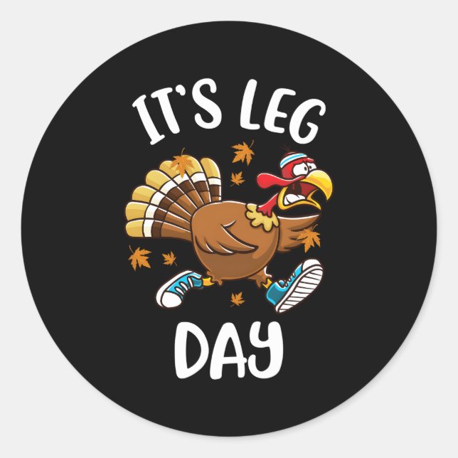 Sticker Rond Turquie Exercice entraînement Thanksgiving Son Jou (Devant)