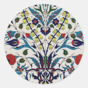 Sticker Rond Turquie ottomane vieil carreau arabesque
