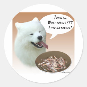 Sticker Rond Turquie Samoyée