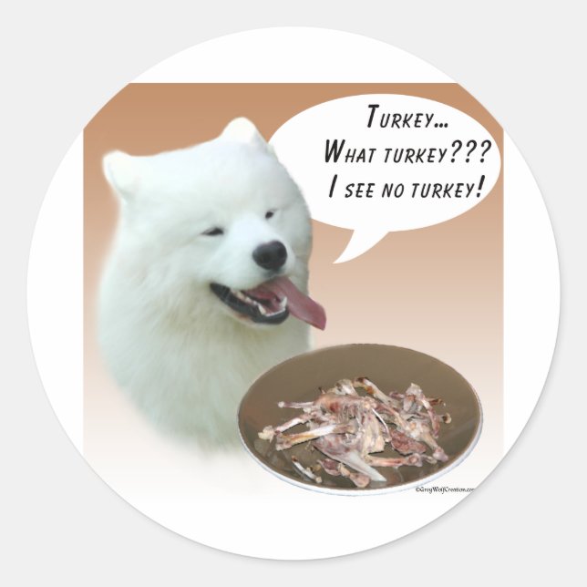 Sticker Rond Turquie Samoyée (Devant)