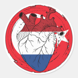Sticker Rond Turquie turque Koningsdag Hollandais Pays-Bas Hear