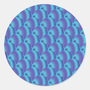 Sticker Rond Turquoise et violet cercle motif, drôle cadeau