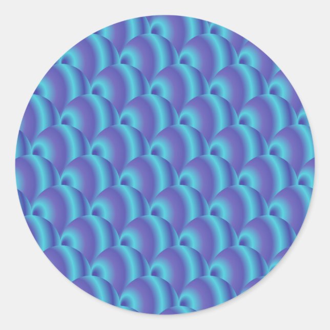 Sticker Rond Turquoise et violet cercle motif, drôle cadeau (Devant)