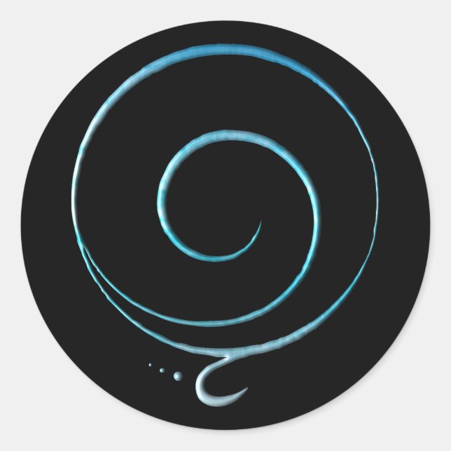 Sticker Rond Turquoise Gratitude  (Devant)