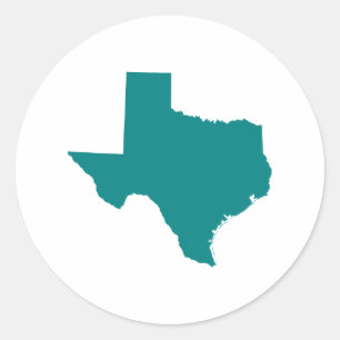 Sticker Rond Turquoise pour le Texas