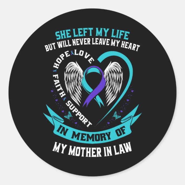 Sticker Rond Turquoise Purple Suicide Sensibilisation Chemise M (Devant)