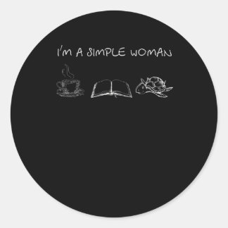 Sticker Rond Turtle Lover | Je suis une femme simple