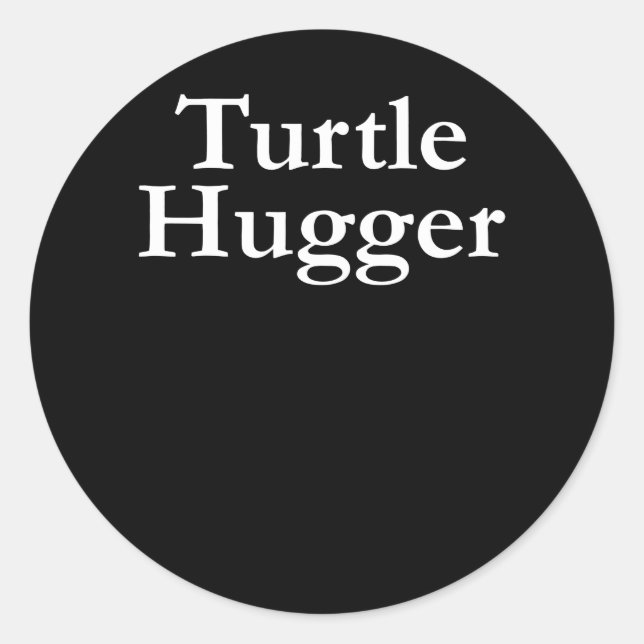 Sticker Rond Turtle Lover | Turtle Hugger (Devant)