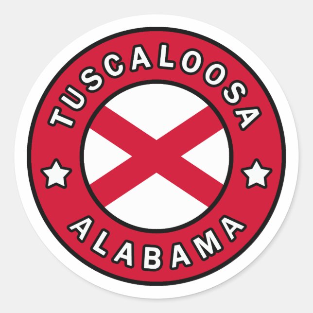 Sticker Rond Tuscaloosa Alabama (Devant)