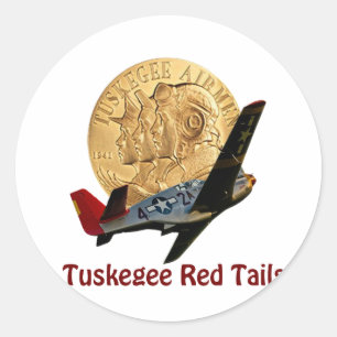 Sticker Rond Tuskegee Red tail